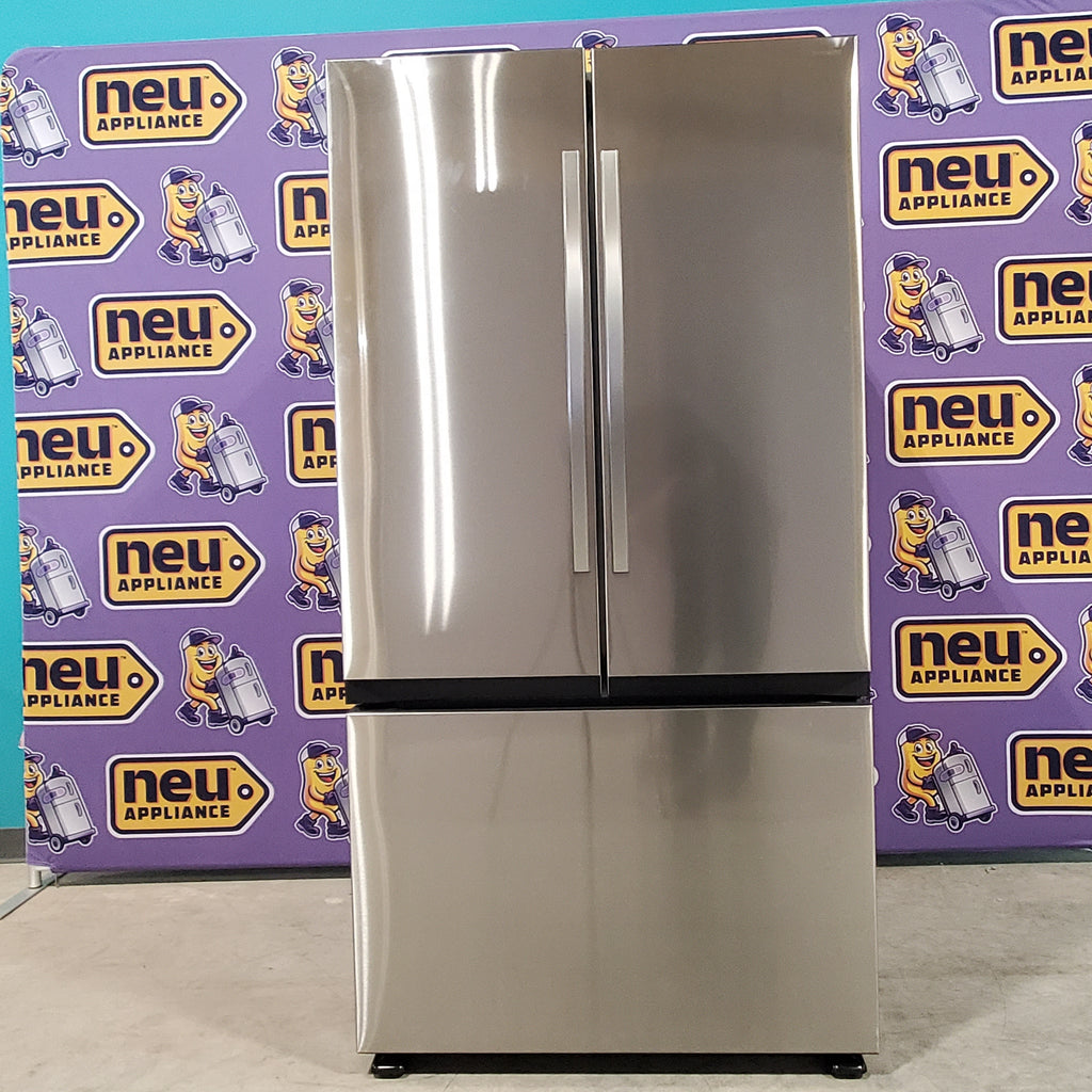 Pictures of Samsung 32 cu. ft. Mega Capacity 3-Door French Door Refrigerator with Dual Auto Ice Maker in Stainless Steel RF32CG5300SR - Scratch and Dent (Minor) - Neu Appliance Outlet - Discount Appliance Outlet in Austin, Tx