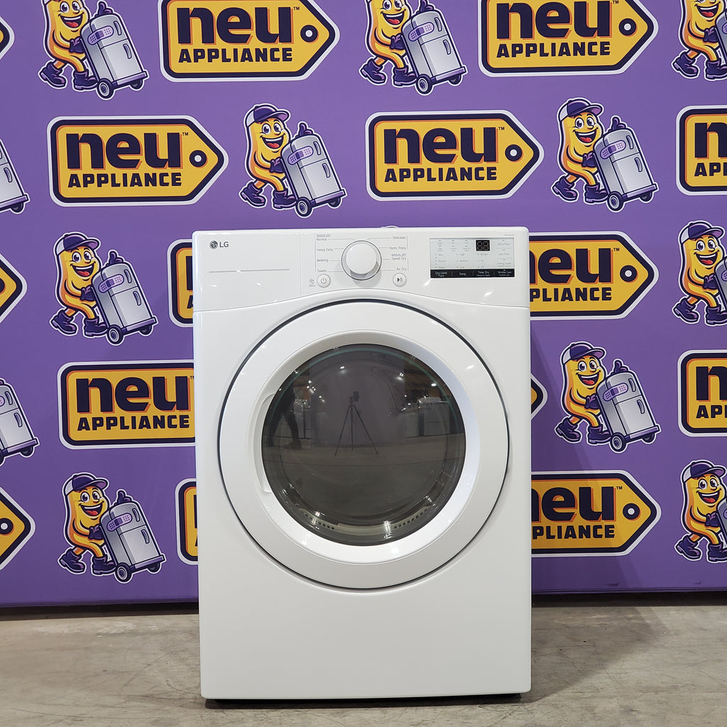Pictures of LG 7.4 cu. ft. ENERGY STAR Electric Vented Dryer with Sensor Dry and SmartThinQ Technology DLE3400W - Open Box - Neu Appliance Outlet - Discount Appliance Outlet in Austin, Tx