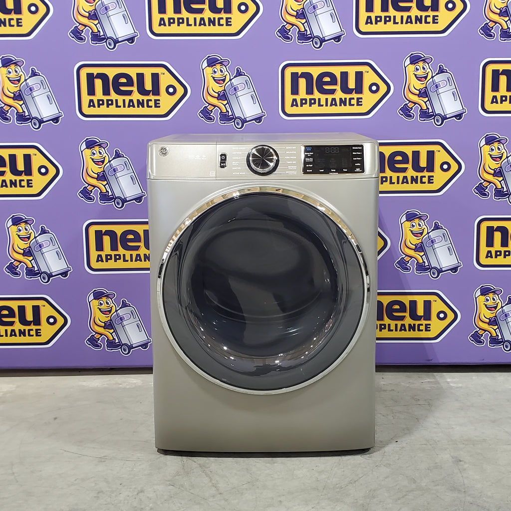 Pictures of GE ENERGY STAR® 7.8 cu. ft. Capacity Smart Front Load Electric Dryer with Steam and Sanitize Cycle GFD65ESPNSN - Scratch & Dinner (Minor) - Neu Appliance Outlet - Discount Appliance Outlet in Austin, Tx