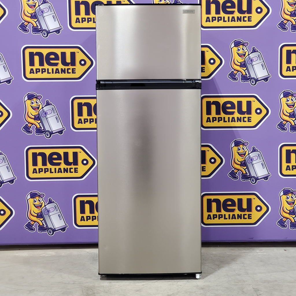 Pictures of Vissani 7.1 cu. ft. Top Freezer Refrigerator with Adjustable Shelf in Stainless Steel MDFF7SS - Scratch & Dent (Minor) - Neu Appliance Outlet - Discount Appliance Outlet in Austin, Tx