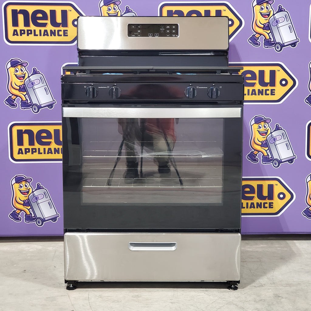 Pictures of Whirlpool Stainless 5.1 Cu. Ft. Freestanding Gas Range with Broiler Drawer and Two Speed Heat Burners WFG320M0MS - Open Box - Neu Appliance Outlet - Discount Appliance Outlet in Austin, Tx