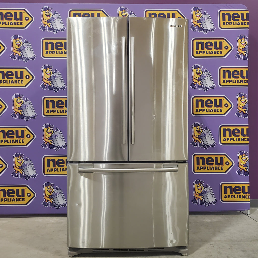 Pictures of Samsung Stainless Steel 36" French Door Refrigerator with Spill Proof Shelving and Twin Cooling System RF263AERS - Certified Refurbished - Neu Appliance Outlet - Discount Appliance Outlet in Austin, Tx