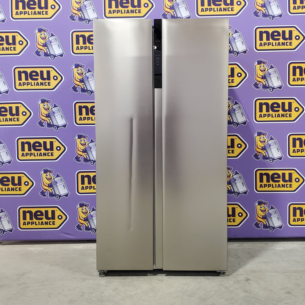 Pictures of Frigidaire 21 Cu. Ft. 36" Counter-Depth Side-by-Side Refrigerator in Fingerprint-Resistant Stainless Steel FRSG2115AV - Scratch & Dent (Minor) - Neu Appliance Outlet - Discount Appliance Outlet in Austin, Tx