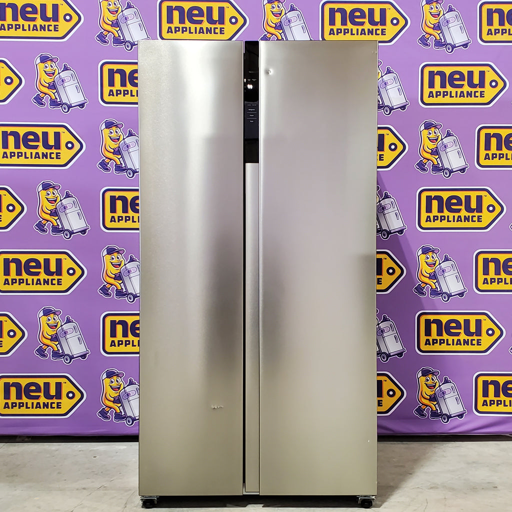 Pictures of Frigidaire 21 Cu. Ft. 36" Counter-Depth Side-by-Side Refrigerator in Fingerprint-Resistant Stainless Steel FRSG2115AV - Scratch & Dent (Minor) - Neu Appliance Outlet - Discount Appliance Outlet in Austin, Tx