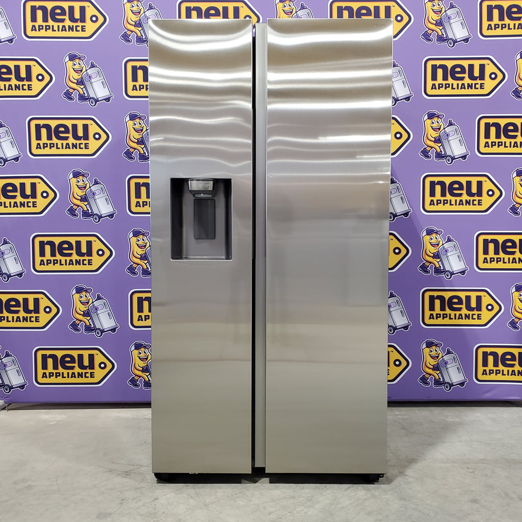 Pictures of Samsung 27.4-cu ft Side-by-Side Refrigerator with Ice Maker (Fingerprint Resistant Stainless Steel) RS27T5200SR - Scratch & Dent - (Minor) - Neu Appliance Outlet - Discount Appliance Outlet in Austin, Tx