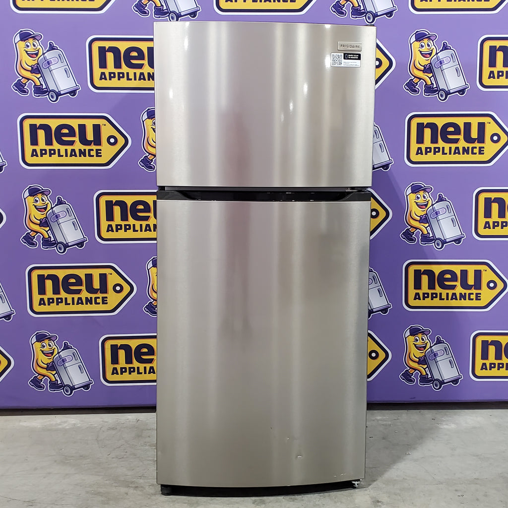 Frigidaire 14 Cu. Ft. Top Freezer Refrigerator in Fingerprint Resistant Stainless Steel 3SD828 - FFHT1425VV - Scratch & Dent (Minor)