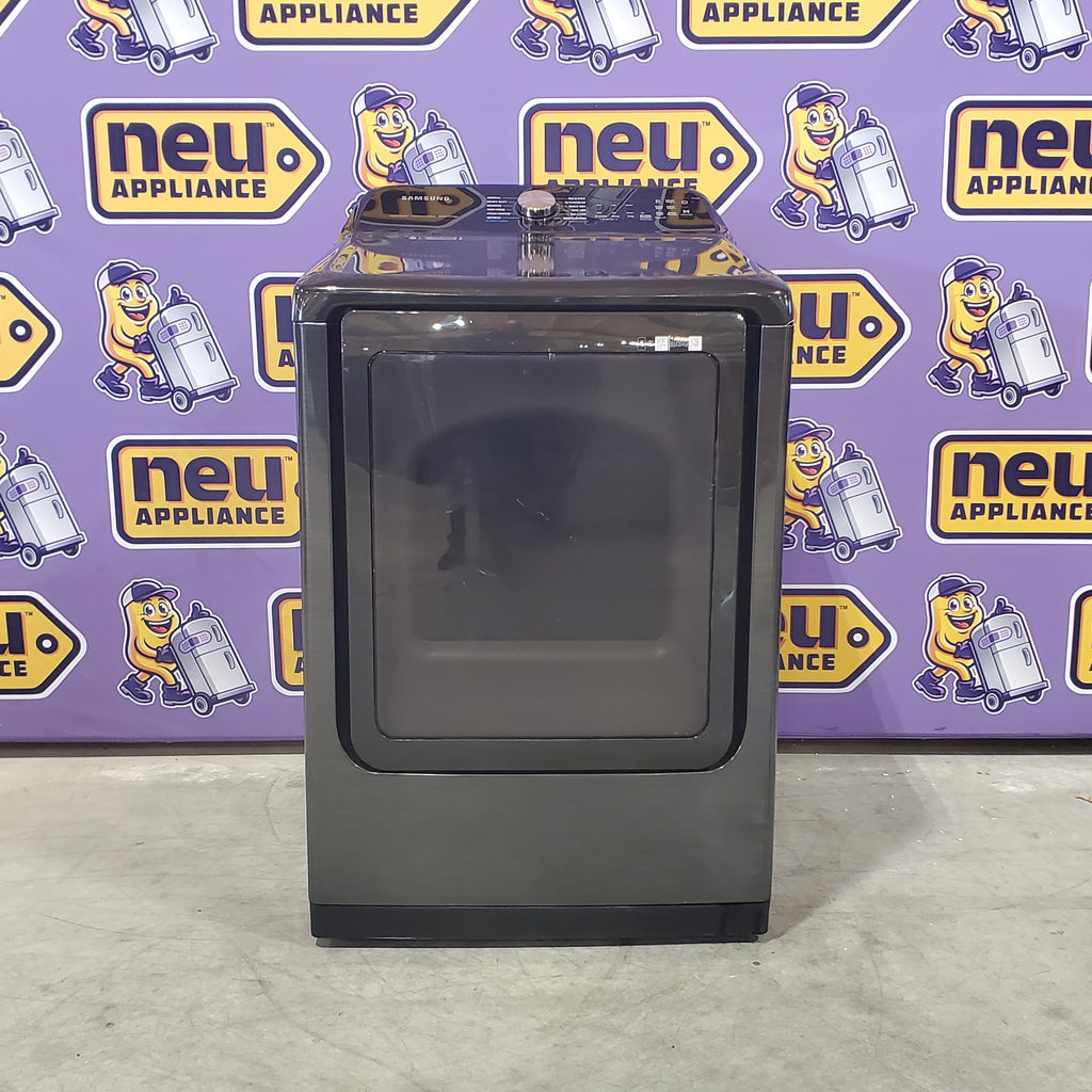 Samsung 5.1 cu. ft. Smart Top Load Washer with ActiveWave™ Agitator and Super Speed Wash WA51A5505AV - Certified Refurbished and Samsung 7.4 cu. ft. Smart Gas Dryer with Steam Sanitize+ 16072 - DVG52A5500V - Certified Refurbished