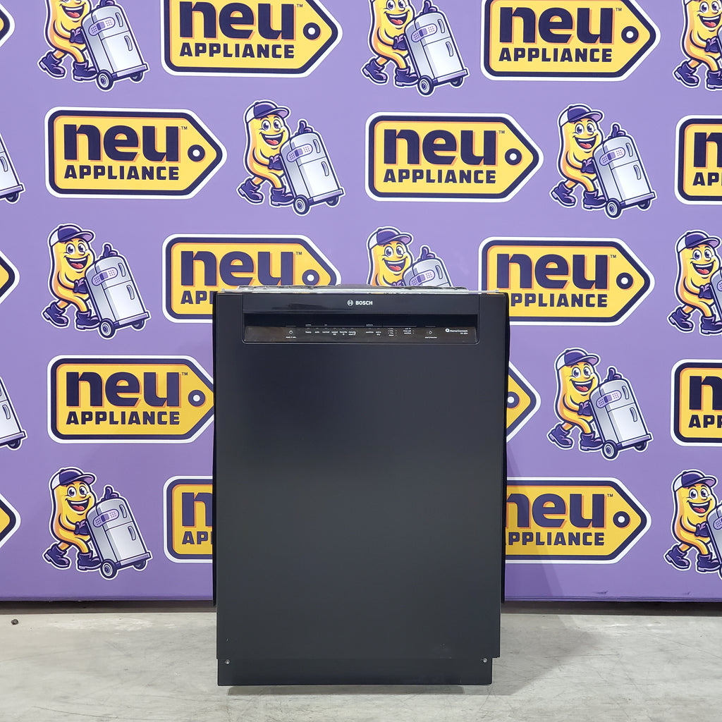 Pictures of Bosch 100 Series 24" Front Control Smart Built-In Hybrid Stainless Steel Tub Dishwasher with 50dBA in Black SHE3AEM6N - Open Box - Neu Appliance Outlet - Discount Appliance Outlet in Austin, Tx