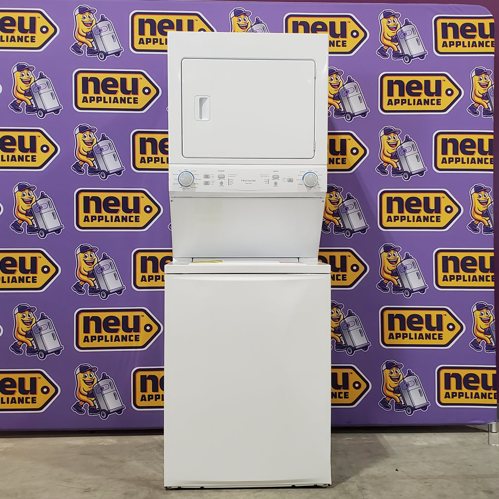 Pictures of Frigidaire Electric Washer/Dryer Laundry Center - 3.9 Cu. Ft Washer and 5.5 Cu. Ft. Dryer FLCE7522AW - Scratch & Dent (Minor) - Neu Appliance Outlet - Discount Appliance Outlet in Austin, Tx