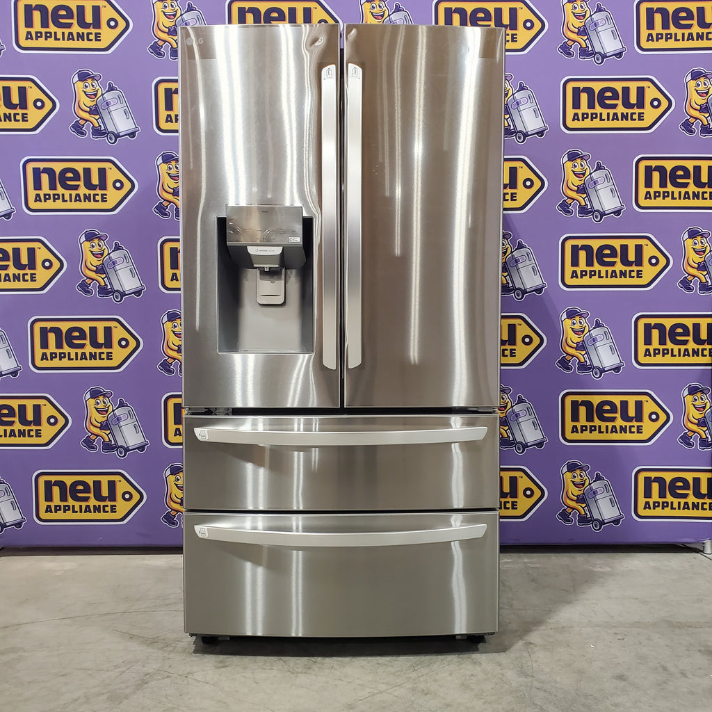 Pictures of LG 28 cu. ft. 4-Door French Door, Standard Depth, Ice & Water, Double Freezer, Stainless Steel 3SD680 - LMXS28626S - Scratch & Dent (Minor) - Neu Appliance Outlet - Discount Appliance Outlet in Austin, Tx