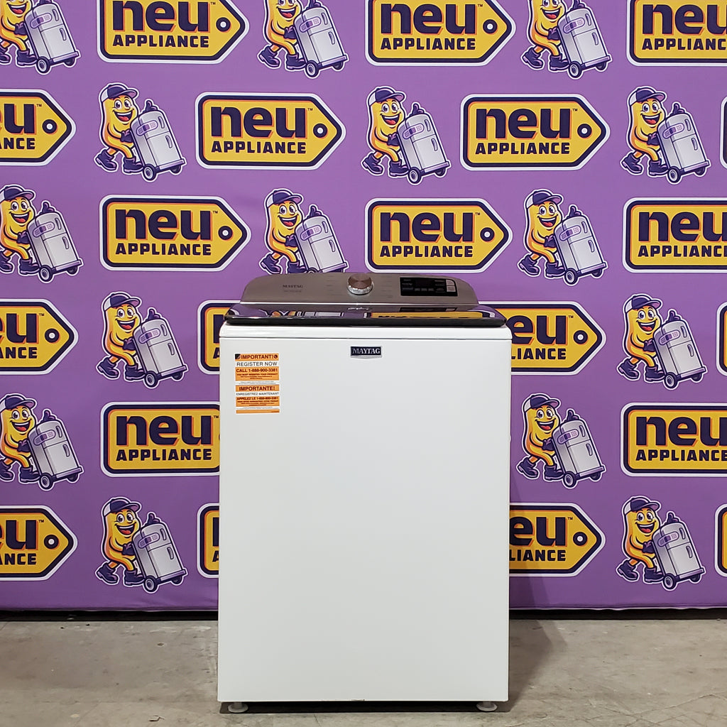 Maytag 5.2 Cu. Ft. Top Load Agitator Washer with Extra Power and Smart Appliance 3SD771 - MTW6205RW - Open Box