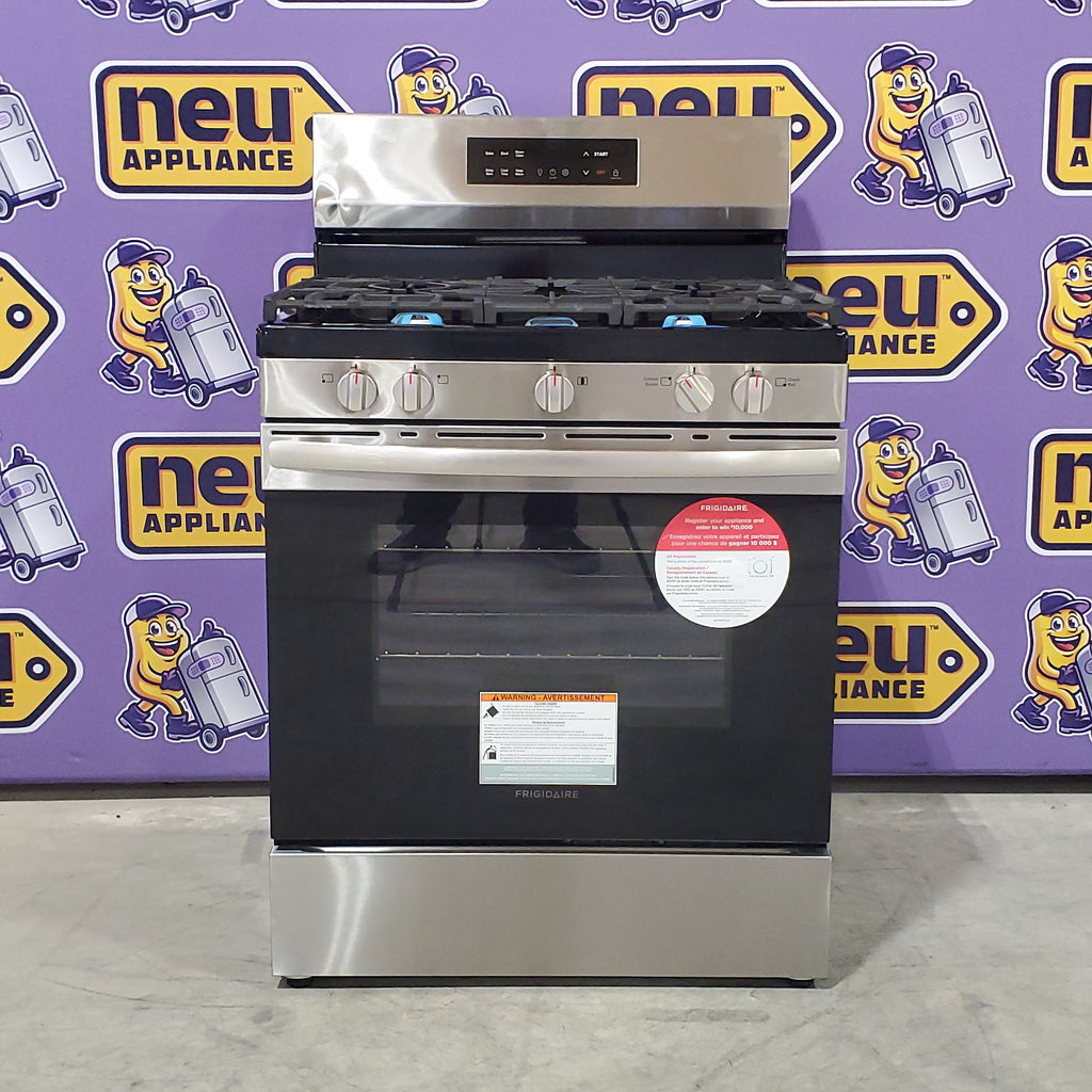 Pictures of Frigidaire 30 in 5 Burner Freestanding Gas Range in Stainless Steel with Quick Boil and Steam Clean FCRG3062AS - Scratch & Dent (Minor) - Neu Appliance Outlet - Discount Appliance Outlet in Austin, Tx