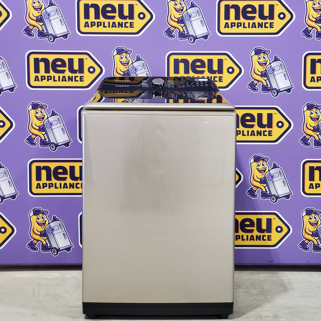 Pictures of Samsung 5.0 cu. ft. High Efficiency Top Load Washer with Active WaterJet in Champagne WA50T5300AC - Certified Refurbished - Neu Appliance Outlet - Discount Appliance Outlet in Austin, Tx