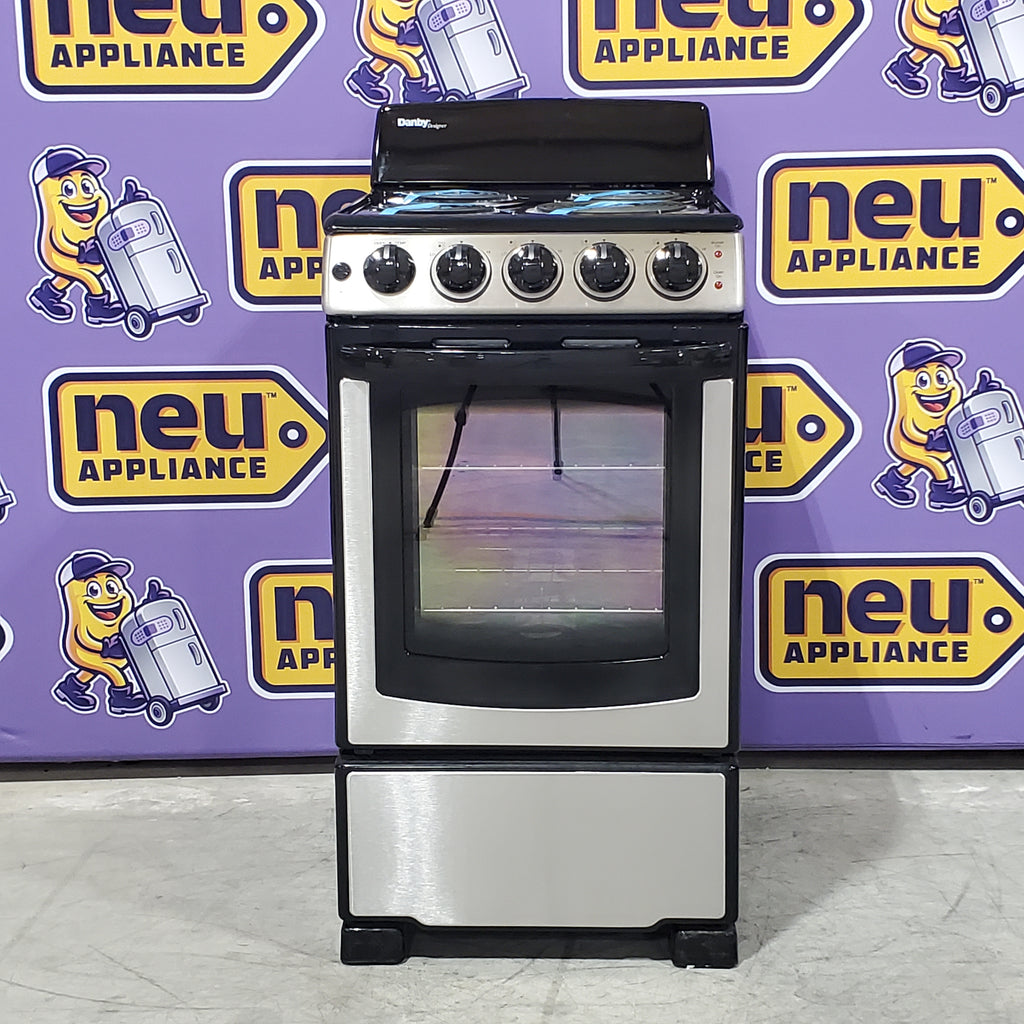 Pictures of Danby 20″ Wide Electric Range in Stainless Steel DER202BSS - New in Box - Neu Appliance Outlet - Discount Appliance Outlet in Austin, Tx