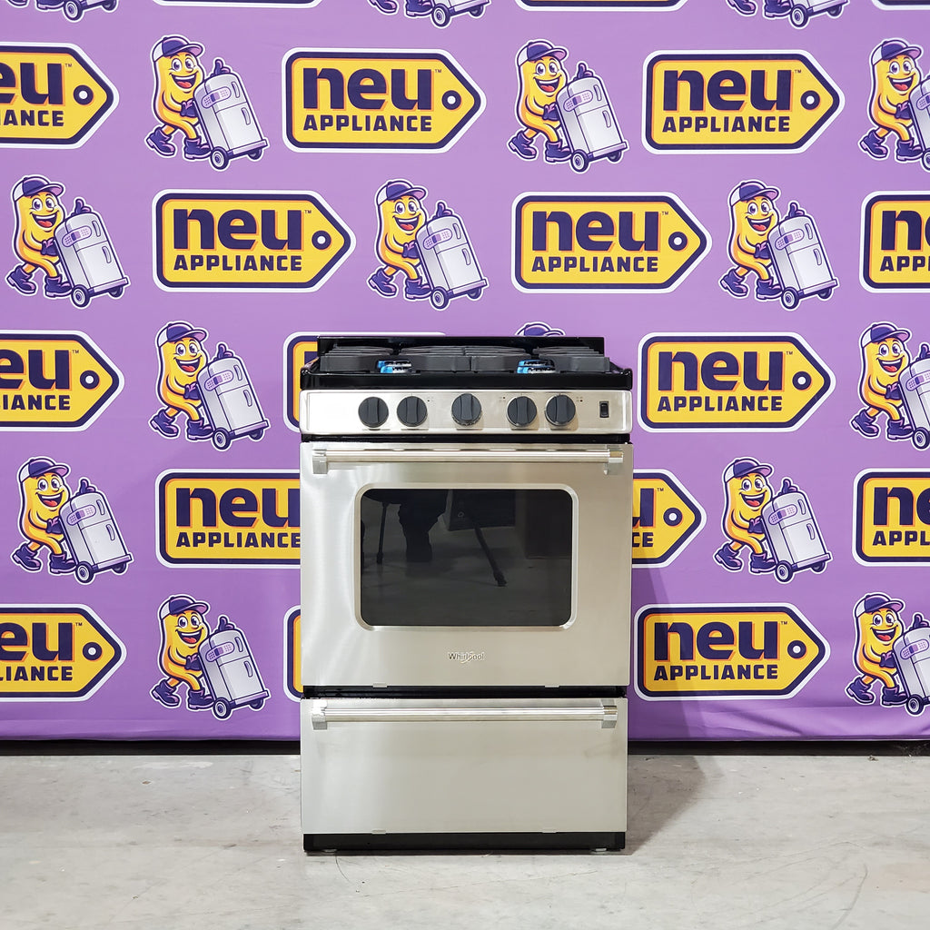 Pictures of Whirlpool 24-inch Freestanding Gas Range with Sealed Burners in Stainless Steel WFG500M4HS - Scratch & Dent (Minor) - Neu Appliance Outlet - Discount Appliance Outlet in Austin, Tx