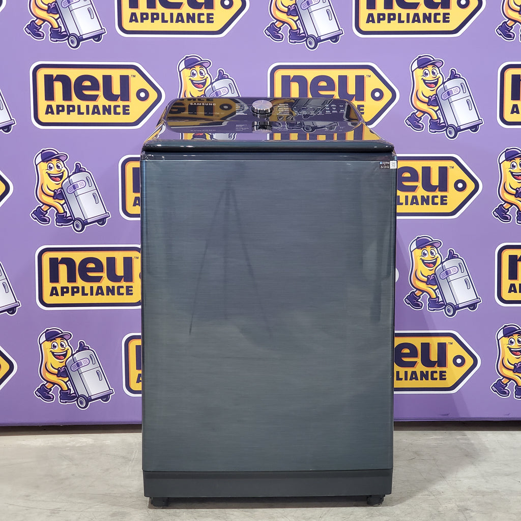 Pictures of Samsung Brushed Navy Blue 5.4 cu. ft. Smart Top Load Washer with Pet Care Solution and Super Speed Wash WA54CG7150AD - Open Box - Neu Appliance Outlet - Discount Appliance Outlet in Austin, Tx