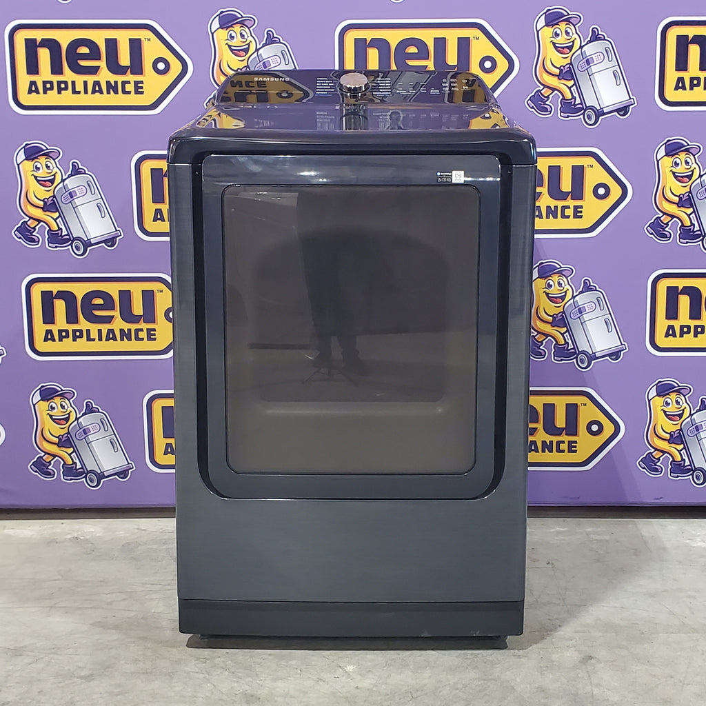 Pictures of Samsung 5.4 cu. ft. Smart Top Load Washer with Pet Care Solution and Super Speed Wash WA54CG7150AD - Open Box and 7.4 cu. ft. Smart Vented Electric Dryer with Pet Care Dry and Steam Sanitize+ 16040 - DVE54CG7150D - Scratch & Dent (Minor) - Neu Appliance Outlet - Discount Appliance Outlet in Austin, Tx