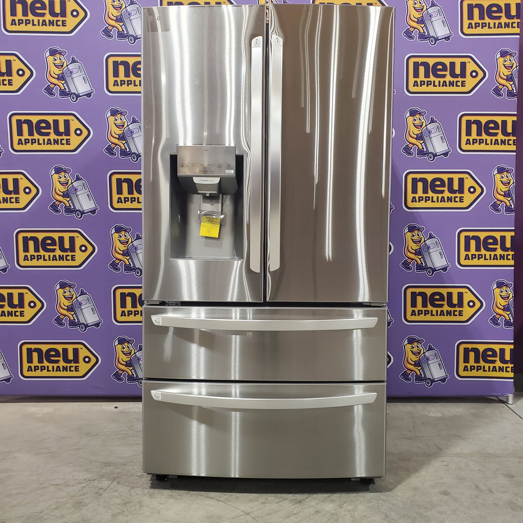 Pictures of LG 28 cu. ft. 4-Door French Door, Standard Depth, Ice & Water, Double Freezer, Stainless Steel 3SD676 - LMXS28626S - Open Box - Neu Appliance Outlet - Discount Appliance Outlet in Austin, Tx