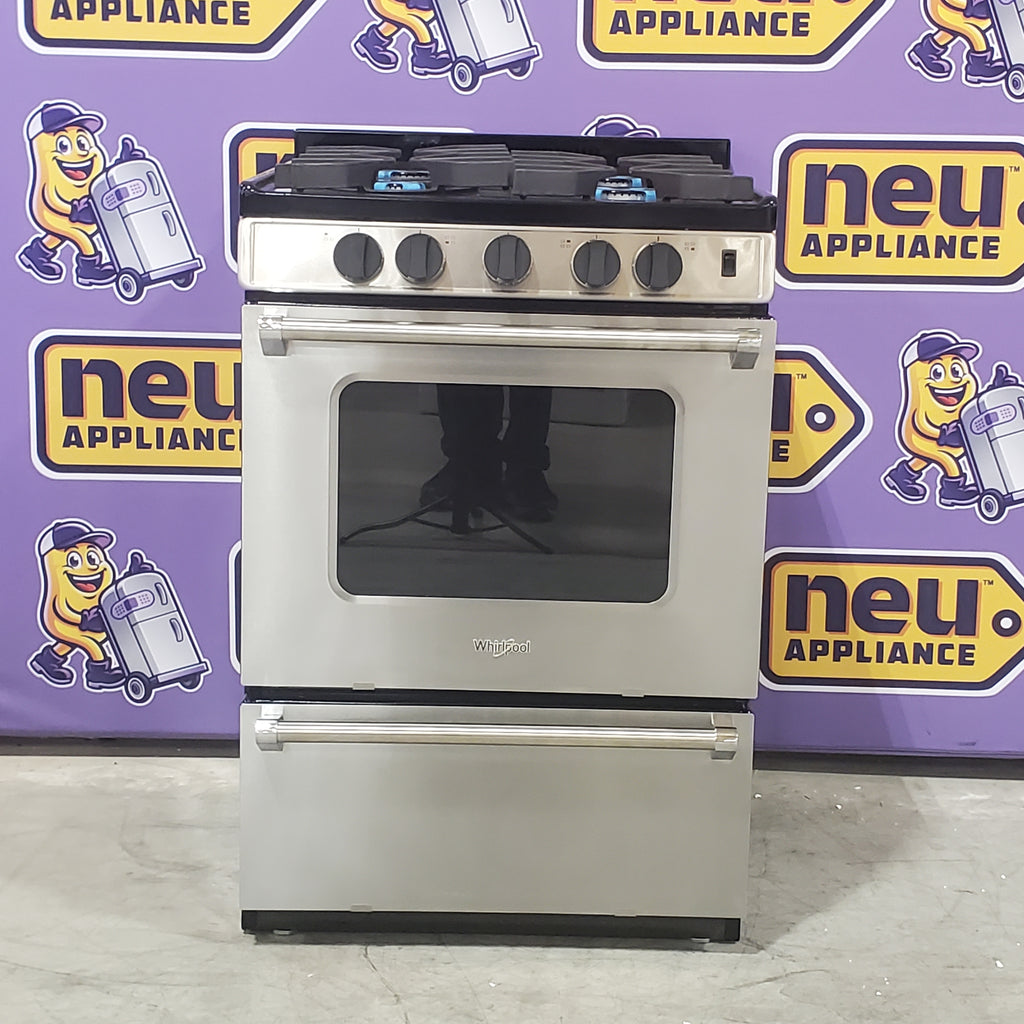 Pictures of Whirlpool 24-inch Freestanding Gas Range with Sealed Burners in Stainless Steel WFG500M4HS - Scratch & Dent (Moderate) - Neu Appliance Outlet - Discount Appliance Outlet in Austin, Tx