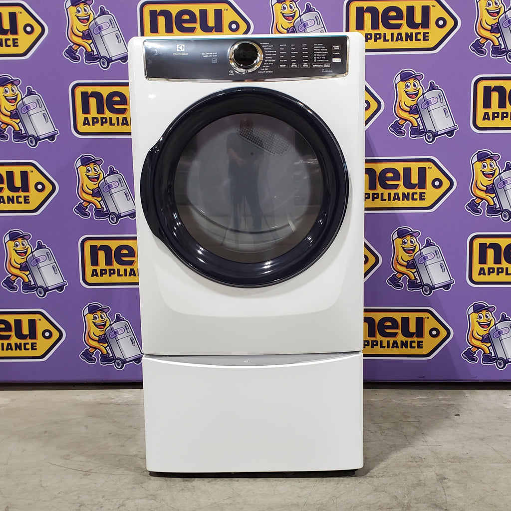 Pictures of Electrolux 8.0 Cu. Ft. Front Load Perfect Steam™ Electric Dryer with Balanced Dry™ and Instant Refresh ELFE7626BW - Scratch & Dent (Moderate) - Neu Appliance Outlet - Discount Appliance Outlet in Austin, Tx