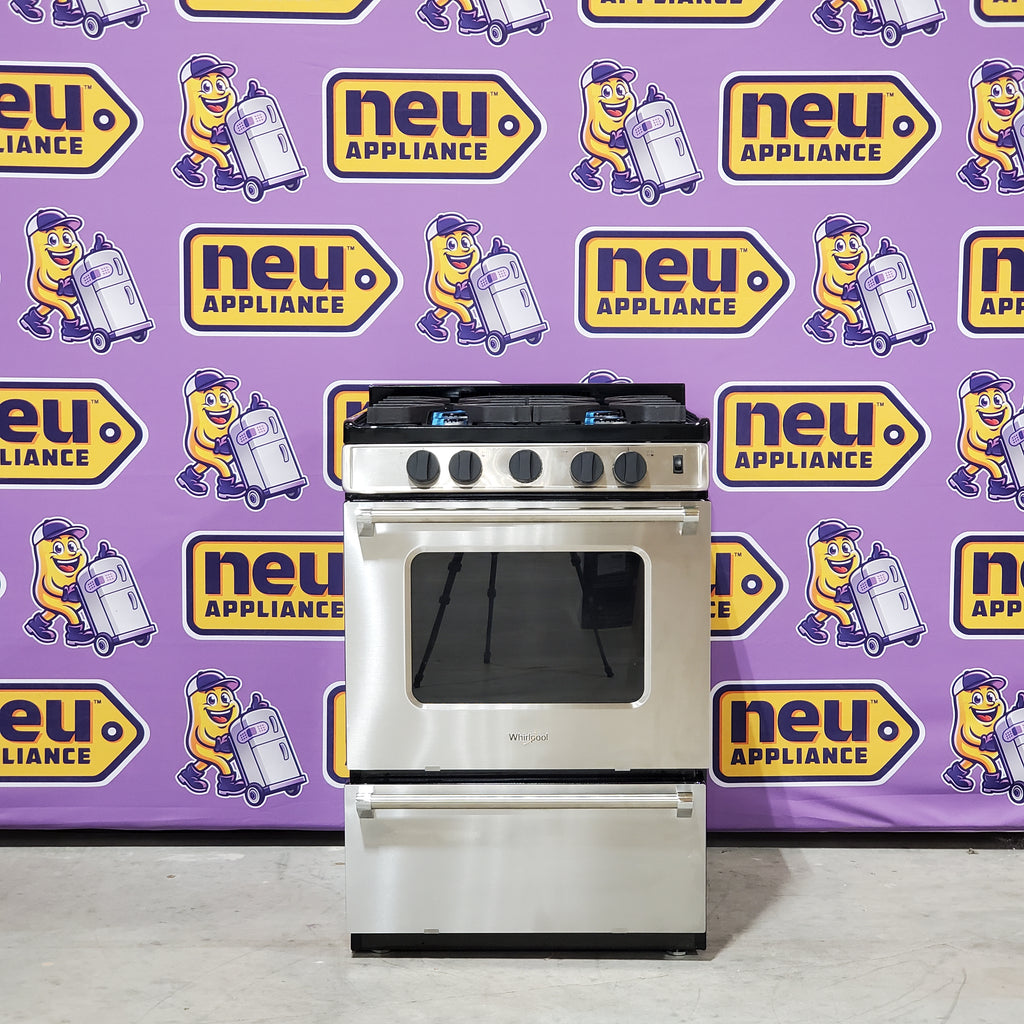 Pictures of Whirlpool 24-inch Freestanding Gas Range with Sealed Burners in Stainless Steel WFG500M4HS - Scratch & Dent (Minor) - Neu Appliance Outlet - Discount Appliance Outlet in Austin, Tx