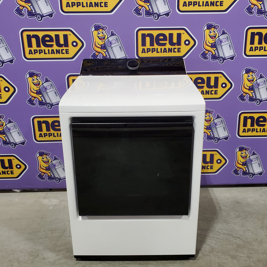 LG 5.5 cu. ft. Mega Capacity Top Load Washer with Impeller in Alpine White WT8400CW - Open Box and LG 7.3 cu. ft. Vented SMART Gas Dryer in White with EasyLoad Door, TurboSteam and Sensor Dry Technology 16269 - DLGX8601WE - Scratch & Dent (Minor)