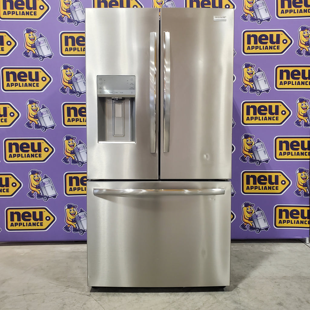 Pictures of Frigidaire 27.8-cu ft ENERGY STAR French Door Refrigerator with Dual Ice Maker in Fingerprint Resistant Stainless Steel GRFS2853AF - Scratch & Dent (Minor) - Neu Appliance Outlet - Discount Appliance Outlet in Austin, Tx