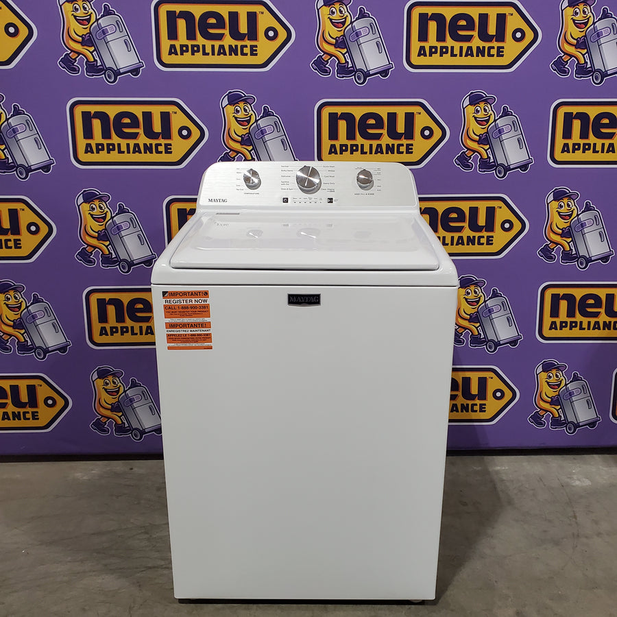 Maytag 4.2 Cu. Ft. Capacity Top Load Washer in White MTW4205SW - Scratch & Dent (Minor) and Maytag Extra Large Vented Electric Dryer in White 15033 - MEDX655DW - Certified Refurbished