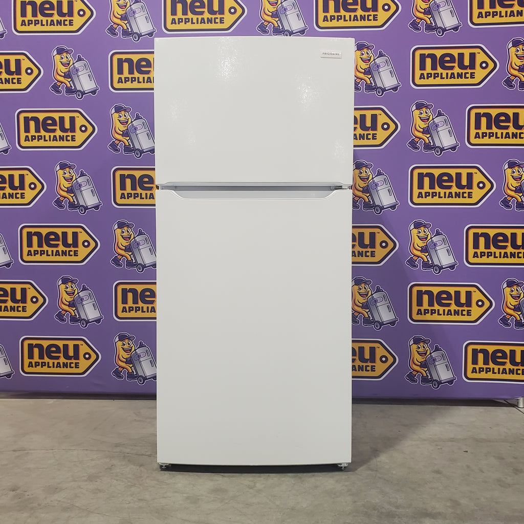 Pictures of Frigidaire 30" Wide Garage Ready Top Freezer 18 Cu. Ft. Refrigerator with EvenTemp Cooling System and Spacious Interior Storage in White - 3SD272 - FFTR1814WWE - Scratch & Dent (Moderate) - Neu Appliance Outlet - Discount Appliance Outlet in Austin, Tx