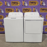 Hotpoint® 4.0 cu. ft. Capacity Washer with Cold Plus and Water Level Control HTW265ASWWW - Scratch & Dent (Minor) and Hotpoint® 6.2 cu. ft. vented Electric Dryer with Auto Dry 16145 - HTX26EASWWW - Certified Refurbished