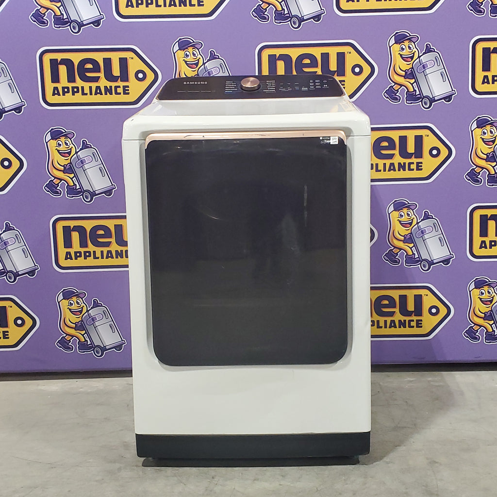 Pictures of Samsung Smart Electric 7.4 Cu. Ft. Dryer with Steam Sanitize in White 1CR04033 - DVE55CG7500E - Certified Refurbished - Neu Appliance Outlet - Discount Appliance Outlet in Austin, Tx