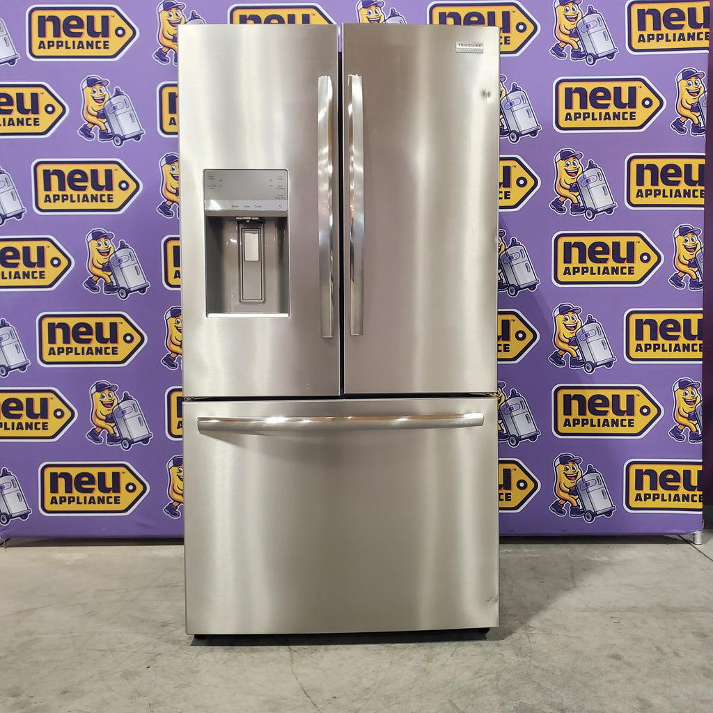Pictures of Frigidaire 27.8-cu ft ENERGY STAR French Door Refrigerator with Dual Ice Maker in Fingerprint Resistant Stainless Steel - 3SD550 - GRFS2853AF - Scratch & Dent (Minor) - Neu Appliance Outlet - Discount Appliance Outlet in Austin, Tx