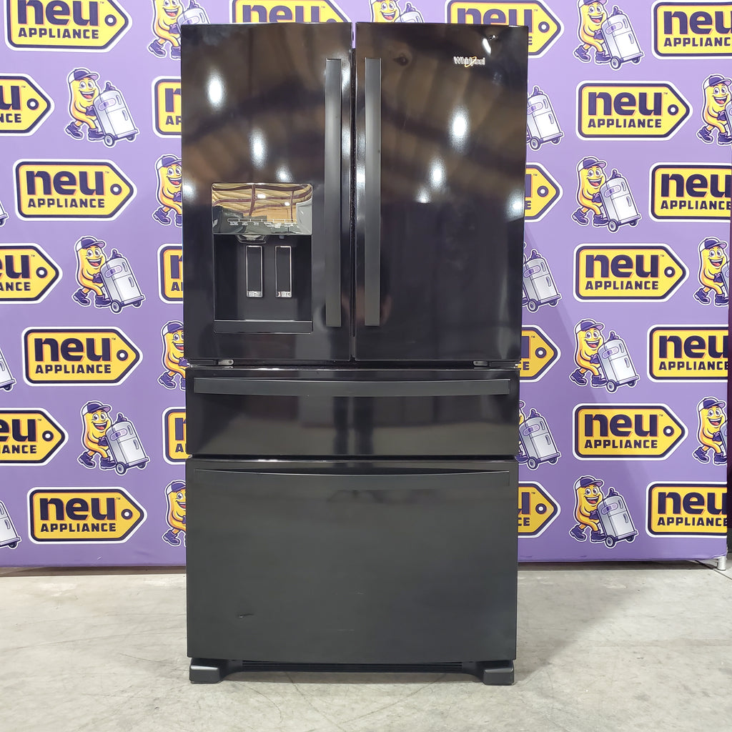 Pictures of Whirlpool 25 cu. ft. French Door Bottom Mount Refrigerator in Black 19SD007 - WRMF3636RB - Scratch & Dent (Minor) - Neu Appliance Outlet - Discount Appliance Outlet in Austin, Tx