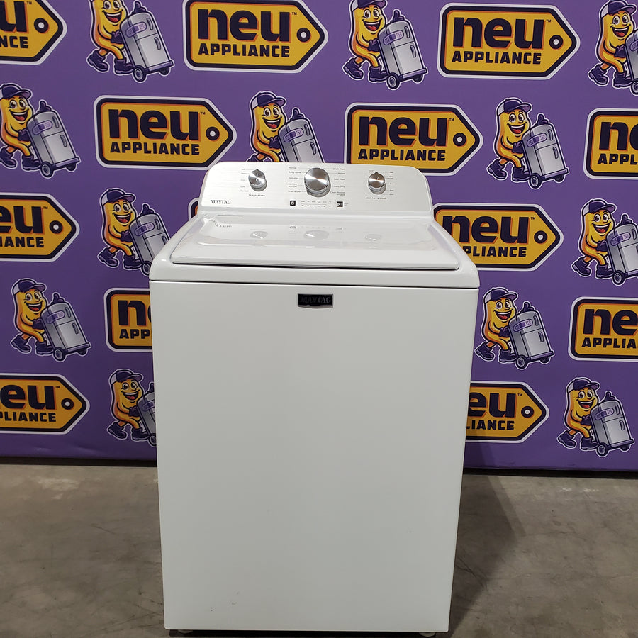 Maytag 4.2 Cu. Ft. Capacity Top Load Washer in White MTW4205SW - Open Box and MayTag 7.0 cu. ft. Top Load Electric Wrinkle Prevent Dryer 16185 - MED4500MW - Scratch & Dent (Minor)