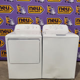 Hotpoint® 4.0 cu. ft. Capacity Washer with Cold Plus and Water Level Control HTW265ASWWW - Scratch & Dent (Major) and Hotpoint 6.2 cu. ft. Capacity Electric Dryer with Up To 120 ft. Venting and Shallow Depth 16178 - HTX26EASWWW - Scratch & Dent (Minor)