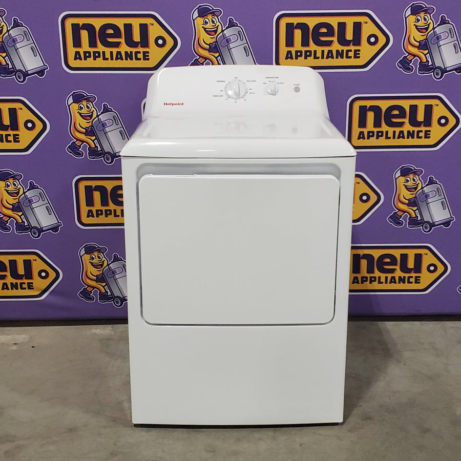Hotpoint® 4.0 cu. ft. Capacity Washer with Cold Plus and Water Level Control HTW265ASWWW - Scratch & Dent (Minor) and Hotpoint® 6.2 cu. ft. vented Electric Dryer with Auto Dry 16140 - HTX26EASWWW - Scratch & Dent (Minor)