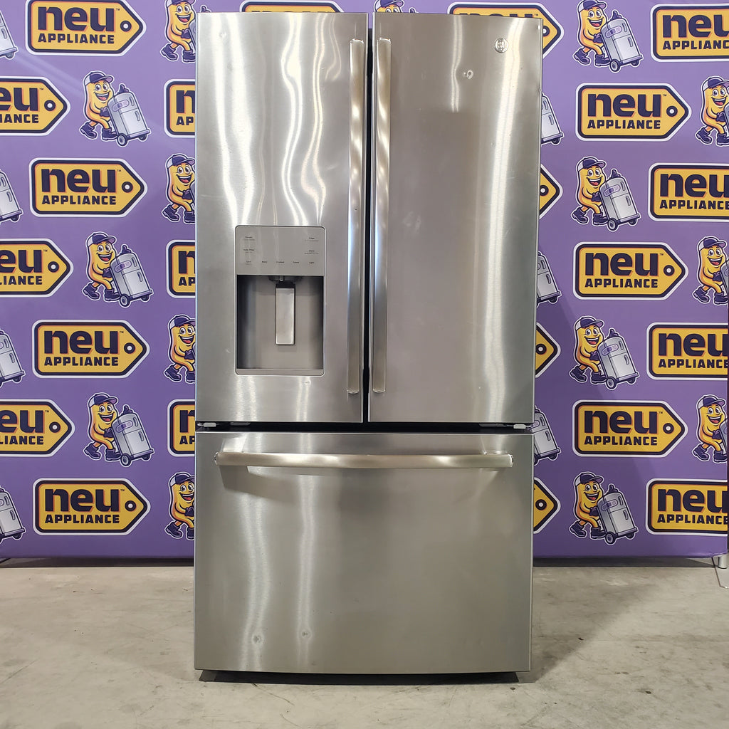 Pictures of GE 25.6 cu. ft. French Door Refrigerator in Fingerprint Resistant Stainless Steel, ENERGY STAR-GFE26JSMFS-Certified Refurbished - Neu Appliance Outlet - Discount Appliance Outlet in Austin, Tx