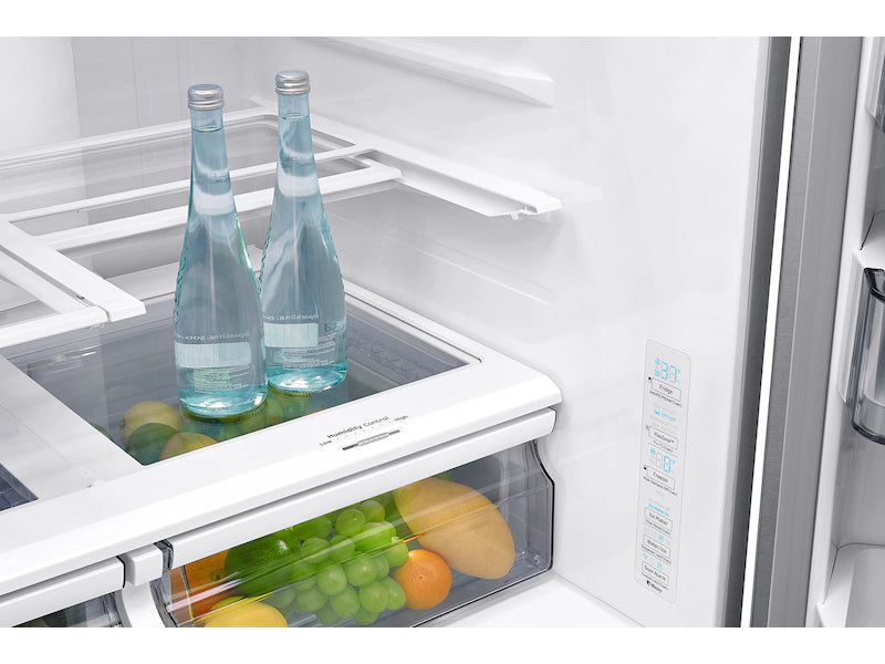 Samsung 28-cu ft 4-Door ENERGY STAR Smart French Door Refrigerator with Ice Maker in Fingerprint Resistant Stainless Steel 22442647 - RF28R7201SR - Scratch and Dent (Moderate)