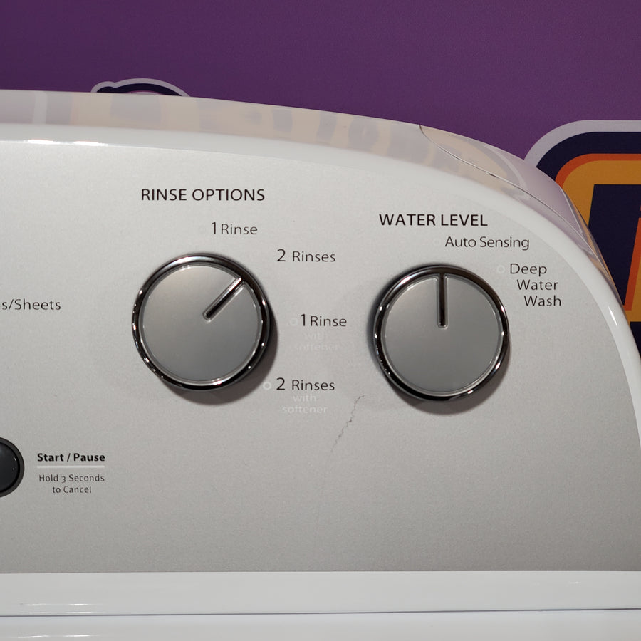 Whirlpool Top Load 3.8 Cu. Ft. Washer with Removable Agitator in White 24SD25 - WTW4957PW - Scratch & Dent (Minor)