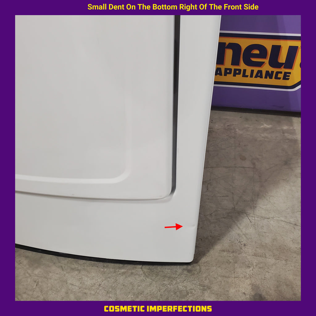 Pictures of LG 7.3 cu. ft. Ultra Large High Efficiency Electric Dryer w/ Sensor Dry Technology in White 1CR04126 - DLE4970W - Certified Refurbished - Neu Appliance Outlet - Discount Appliance Outlet in Austin, Tx