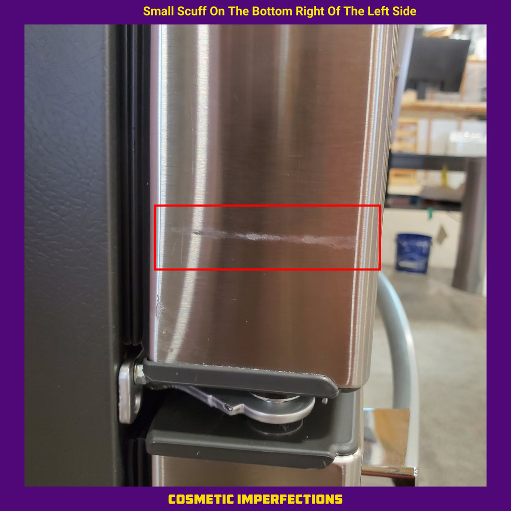 Pictures of GE® ENERGY STAR® 30" Wide 20.8 Cu. Ft. French-Door Refrigerator with Icemaker and Advanced Water Filtration GNE21FYKFS - Scratch & Dent (Minor) - Neu Appliance Outlet - Discount Appliance Outlet in Austin, Tx