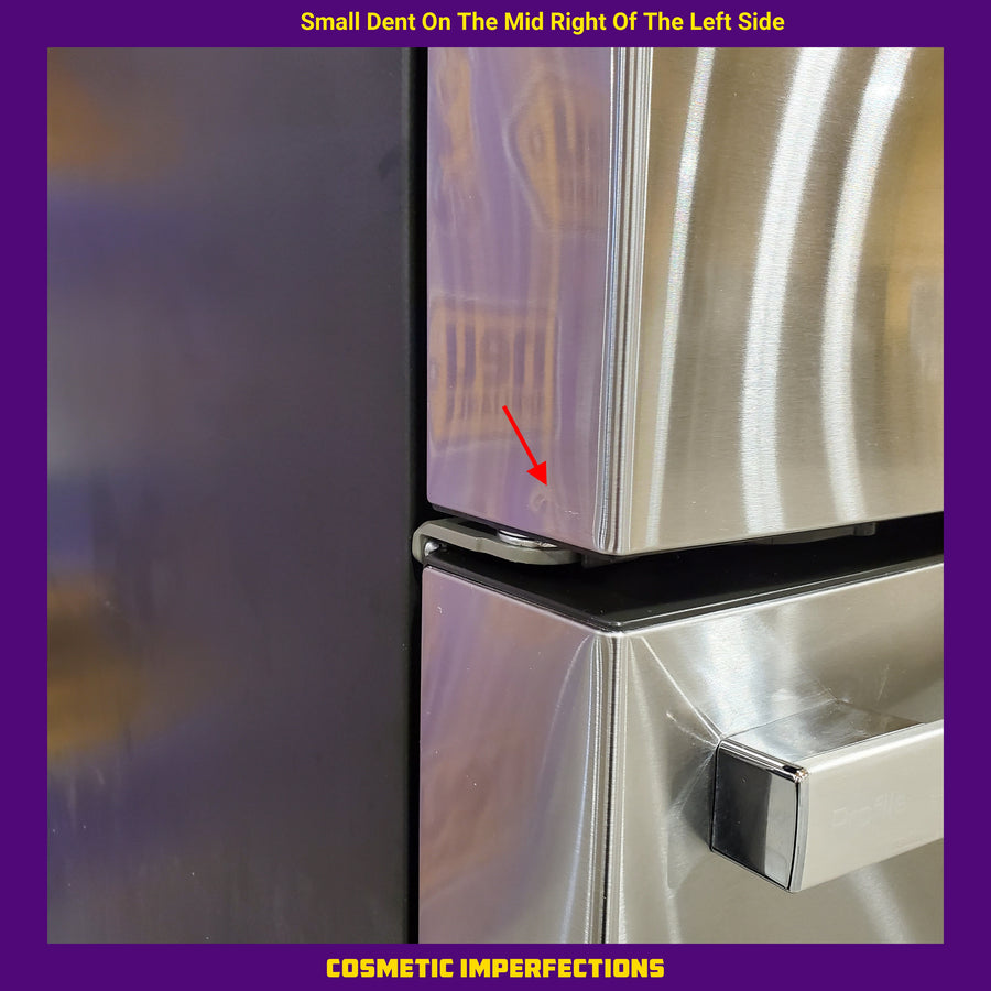 GE 23.2 cu. ft. Counter-Depth Fingerprint Resistant 4-Door French-Door Refrigerator w/ Dual-Dispense AutoFill Pitcher 31133SD135 - PJE23BYWFS - Scratch & Dent (MInor)