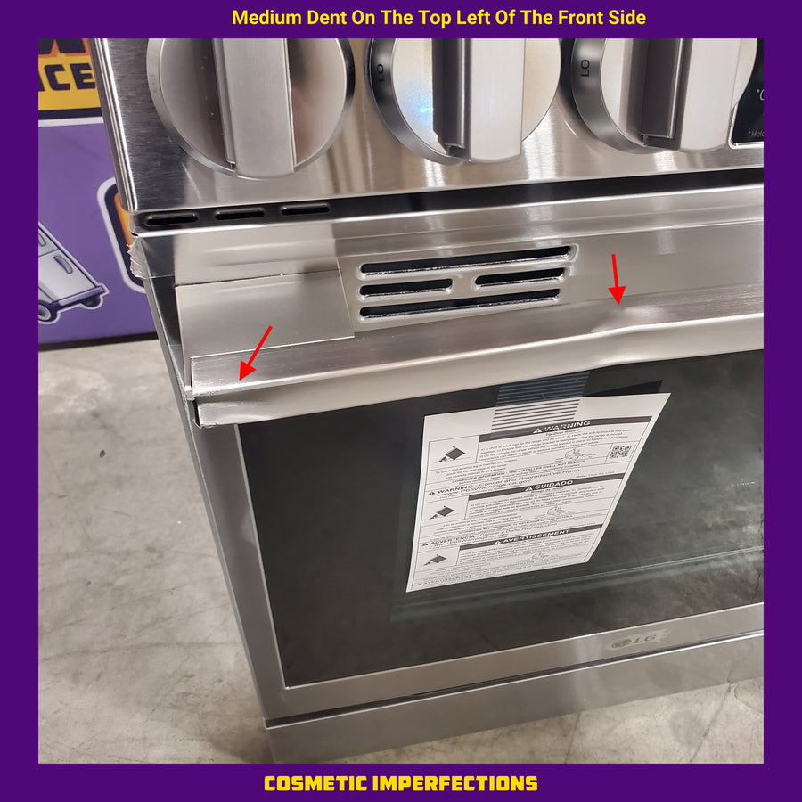 LG 6.3 cu ft. Smart Gas Slide-In Range ProBake Convection® InstaView®, and Air Fry 21SD033 - LSGL6335X - Scratch & Dent (Minor)
