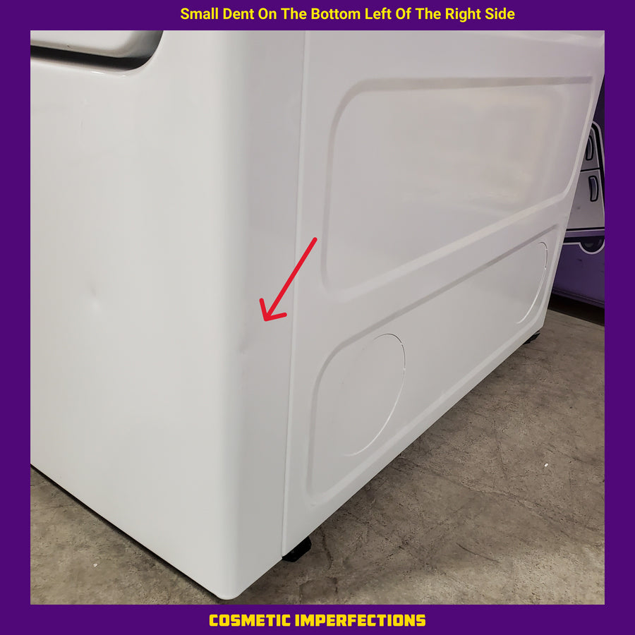 Hotpoint® 4.0 cu. ft. Capacity Washer with Cold Plus and Water Level Control HTW265ASWWW - Scratch & Dent (Major) and Hotpoint 6.2 cu. ft. Capacity Electric Dryer with Up To 120 ft. Venting and Shallow Depth 16177 - HTX26EASWWW - Scratch & Dent (Minor)