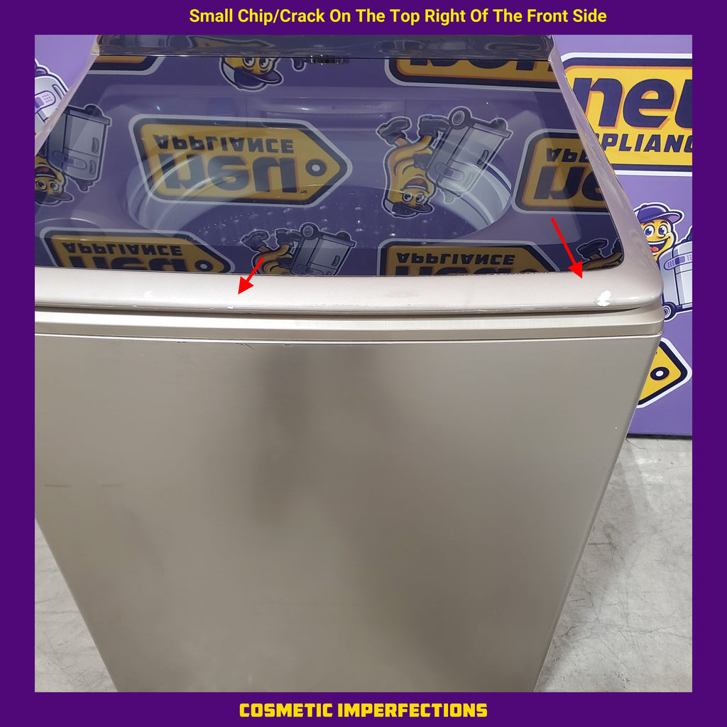 Pictures of Samsung 5.0 cu. ft. High Efficiency Top Load Washer with Active WaterJet in Champagne 1CR04086 - WA50T5300AC - Certified Refurbished - Neu Appliance Outlet - Discount Appliance Outlet in Austin, Tx