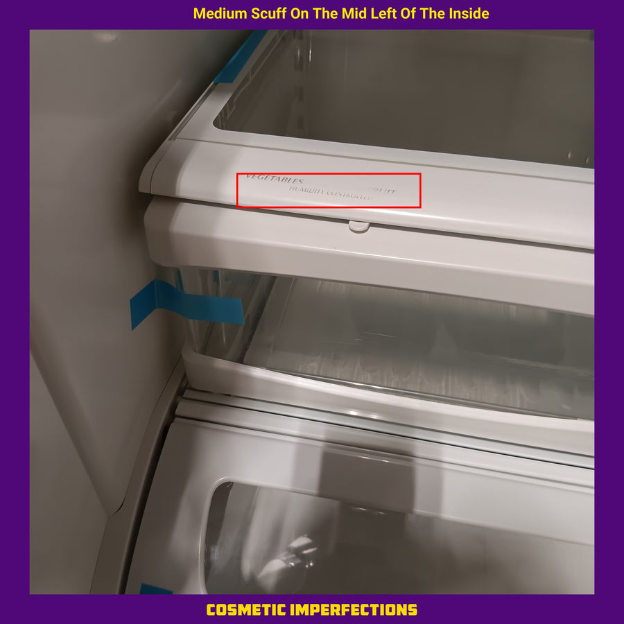 Maytag 25.2-cu ft French Door Refrigerator with Ice Maker in Fingerprint Resistant Stainless Steel MFF2558FEZ - Scratch & Dent (Moderate)