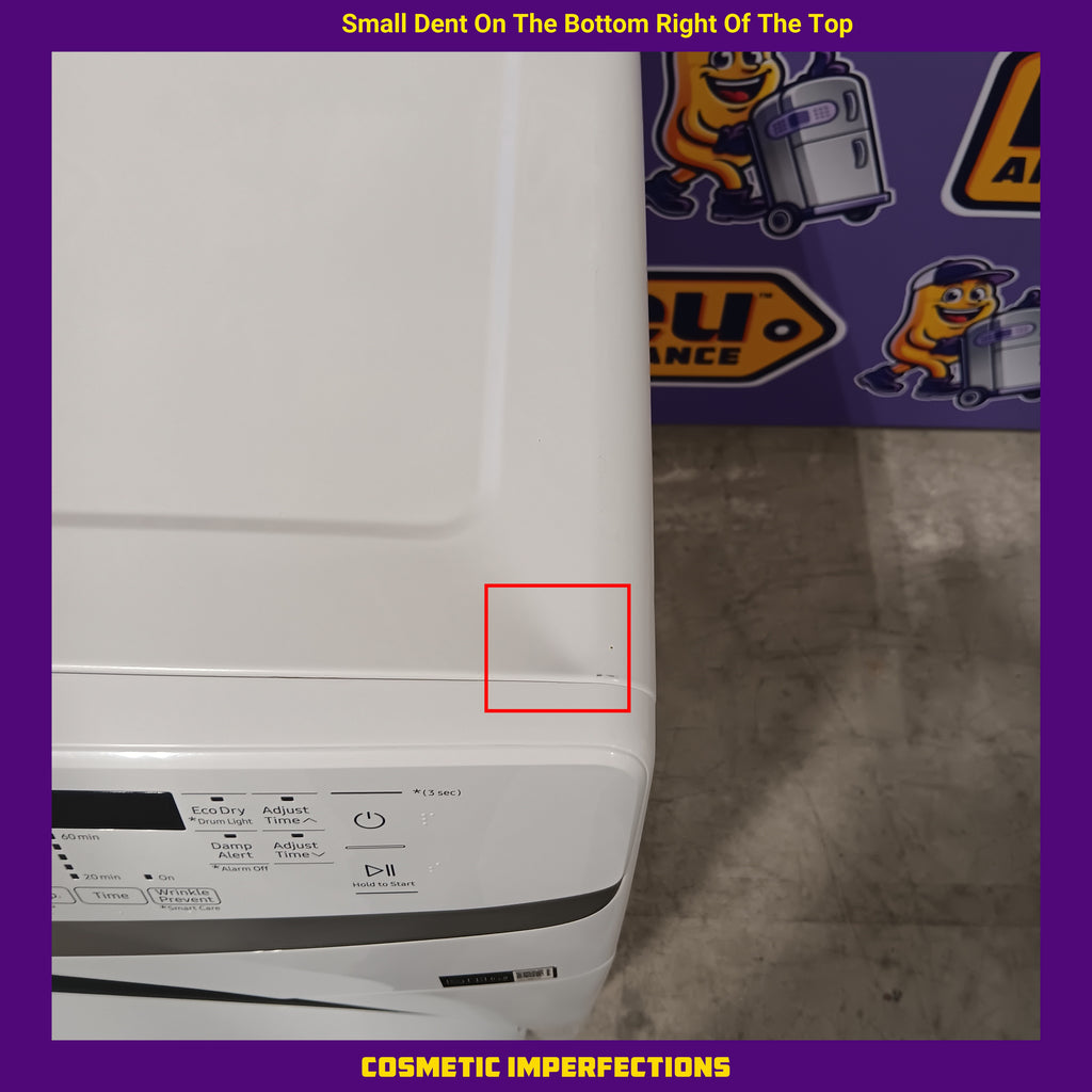 Pictures of Samsung 7.5 cu. ft. Front Load Electric Dryer with Smart Care in White DVE45T6000W - Scratch and Dent (Moderate) - Neu Appliance Outlet - Discount Appliance Outlet in Austin, Tx