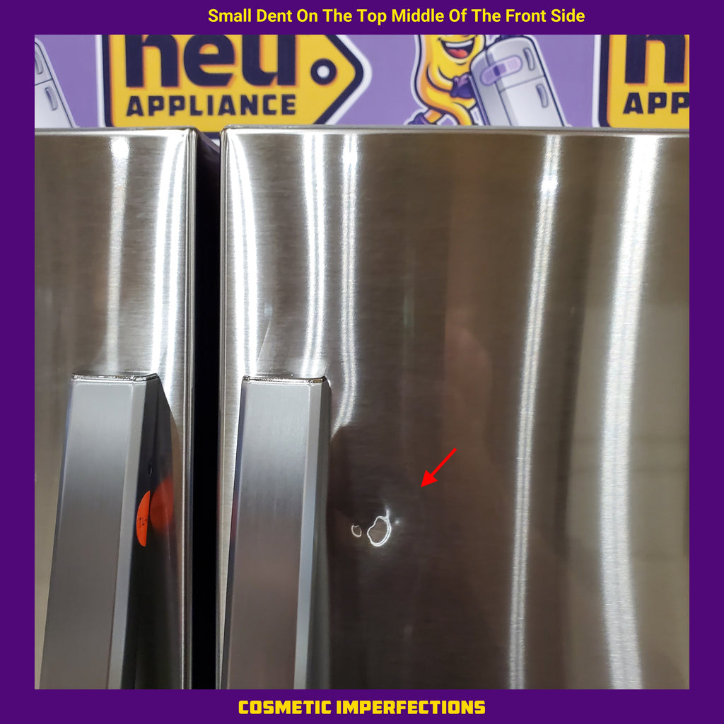 Pictures of Samsung 28-cu ft 4-Door ENERGY STAR Smart French Door Refrigerator with Ice Maker in Fingerprint Resistant Stainless Steel 4SD423 - RF28R7201SR - Scratch and Dent (Minor) - Neu Appliance Outlet - Discount Appliance Outlet in Austin, Tx