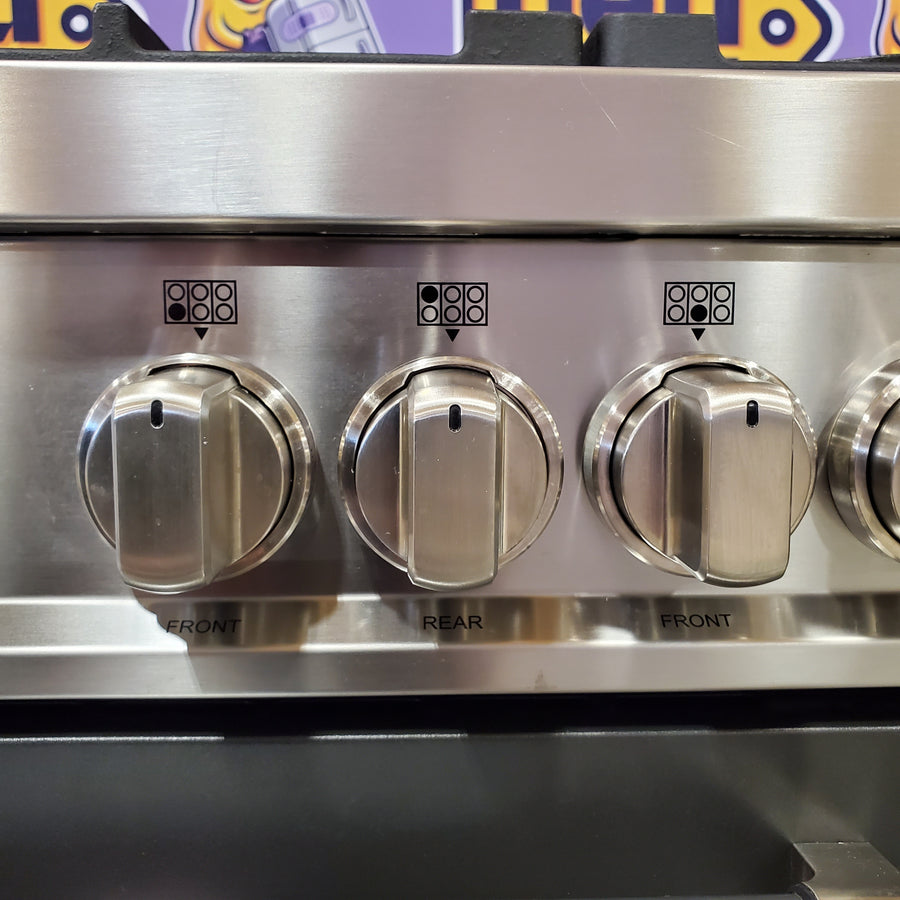 Bertazzoni 48 Inch Freestanding Gas Range with 7.1 cu. ft., 6 Sealed Burners, Griddle, and Convection MAST486GGASNEE - Scratch & Dent (Moderate)