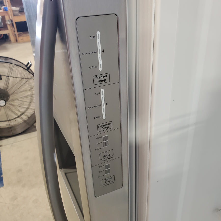 Frigidaire 33" Wide 22.3 cu. ft. ENERGY STAR Side by Side Refrigerator Stainless Steel with Exterior Water and Ice Dispenser FRSS2323AS - Open Box